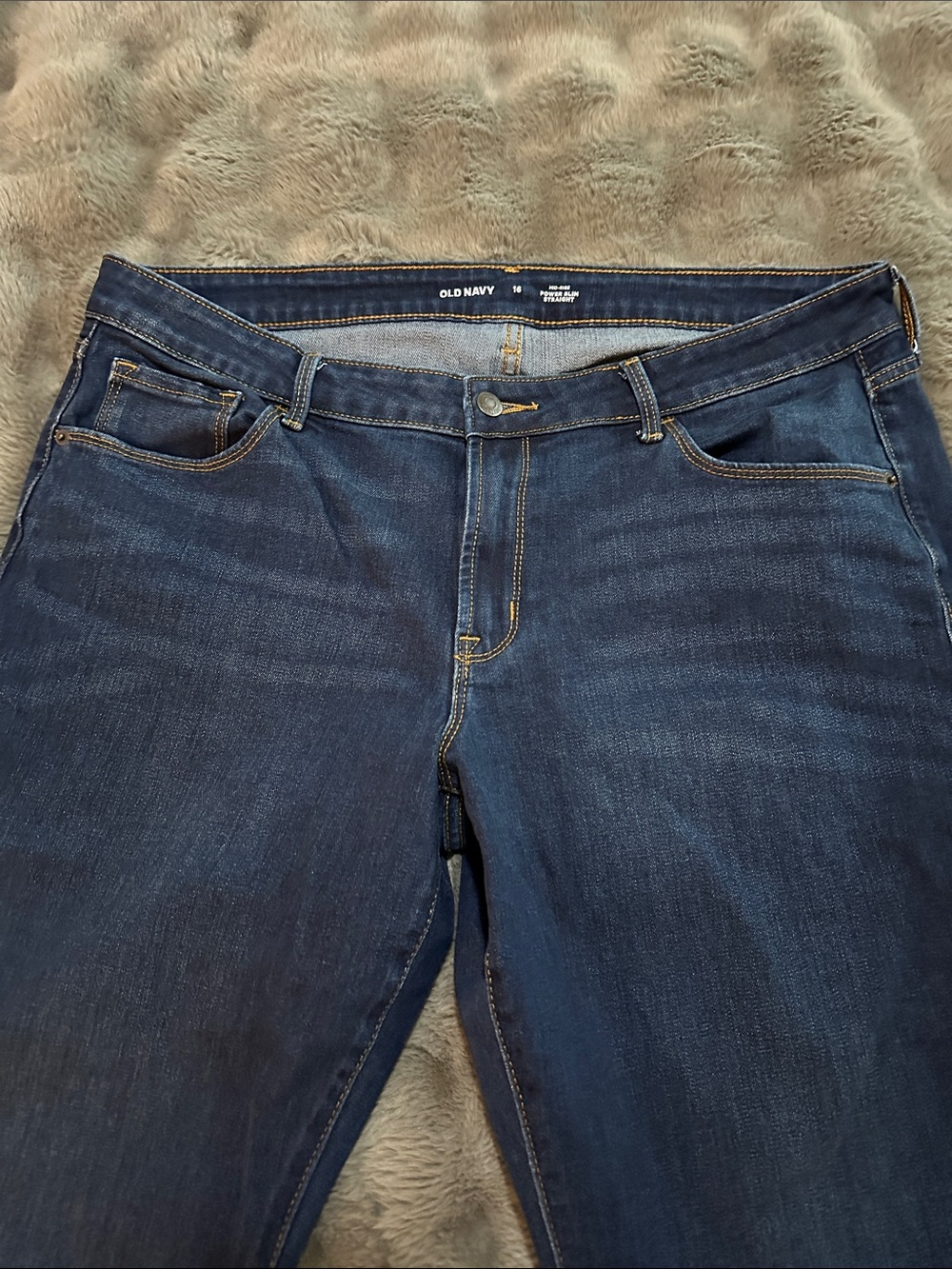 Old Navy 16 Mid Rise Power Slim Straight - Picture 2 of 4